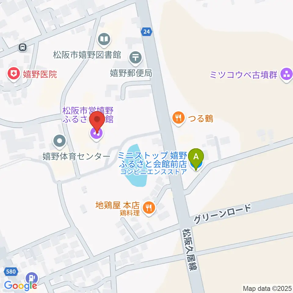 嬉野ふるさと会館周辺のコンビニエンスストア一覧地図