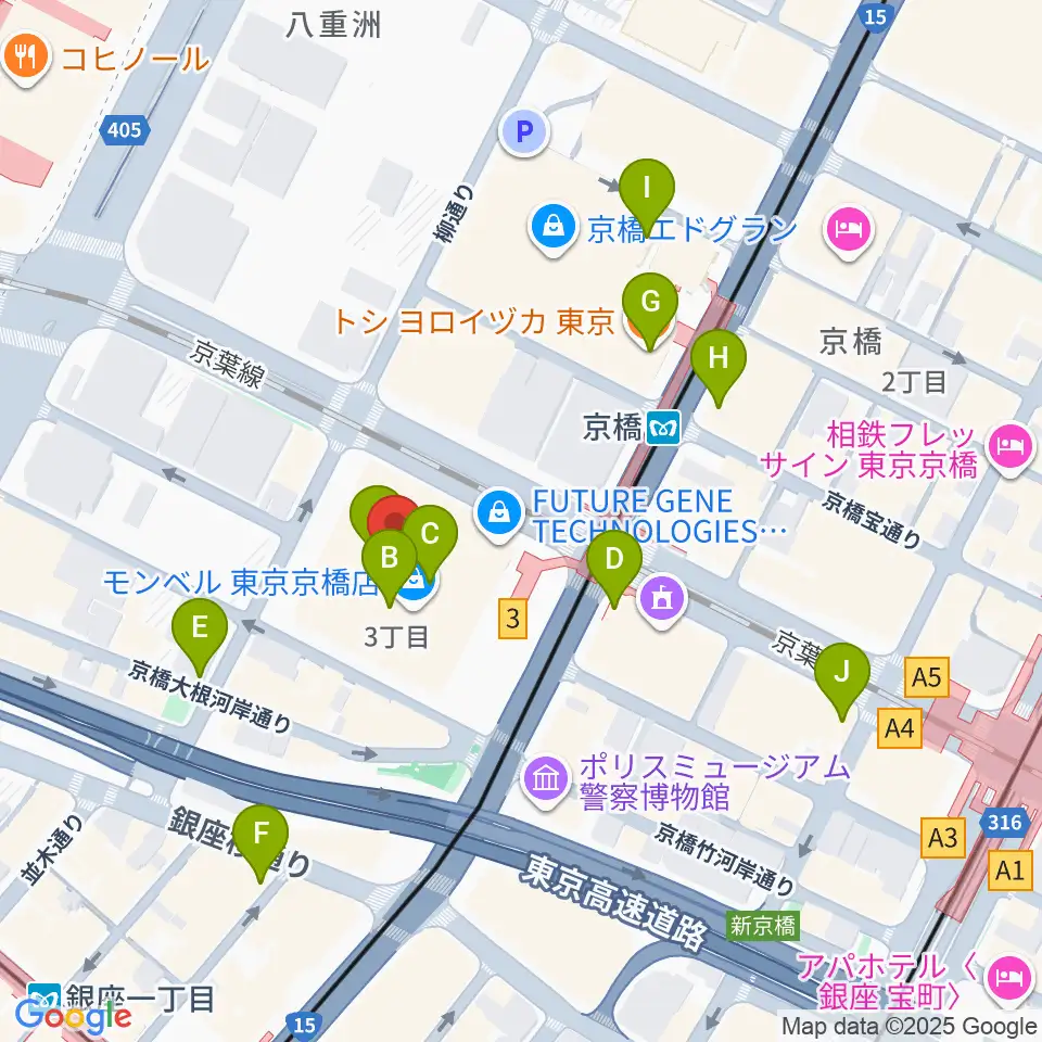 東京コンベンションホール周辺のコンビニエンスストア一覧地図