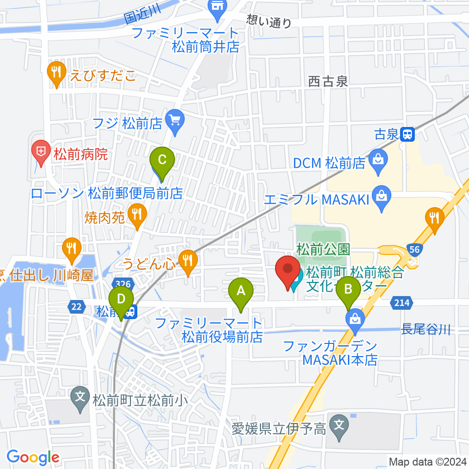 松前総合文化センター周辺のコンビニエンスストア一覧地図
