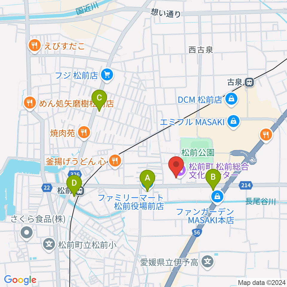 松前総合文化センター周辺のコンビニエンスストア一覧地図