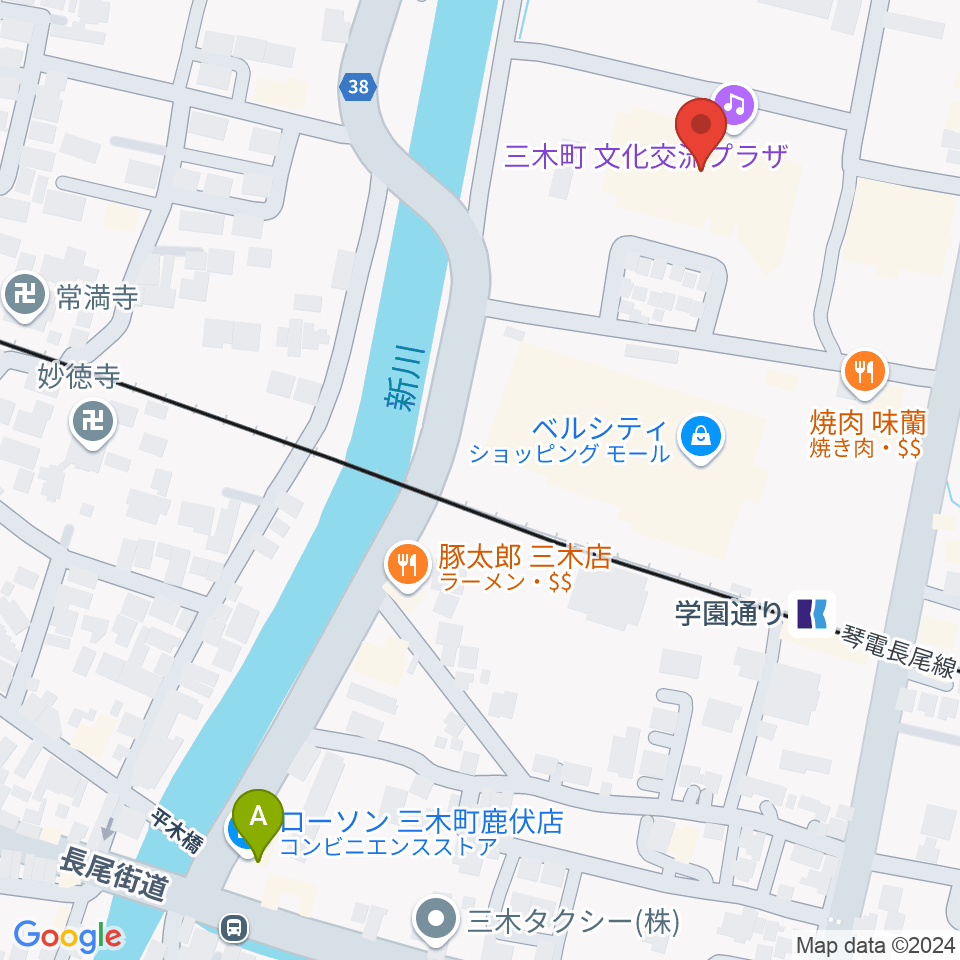 三木町文化交流プラザ周辺のコンビニエンスストア一覧地図