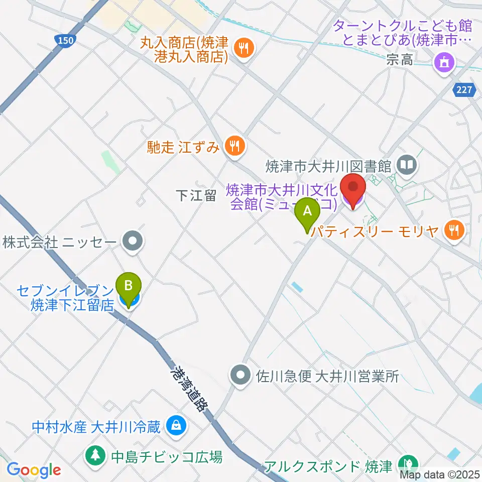 大井川文化会館ミュージコ周辺のコンビニエンスストア一覧地図