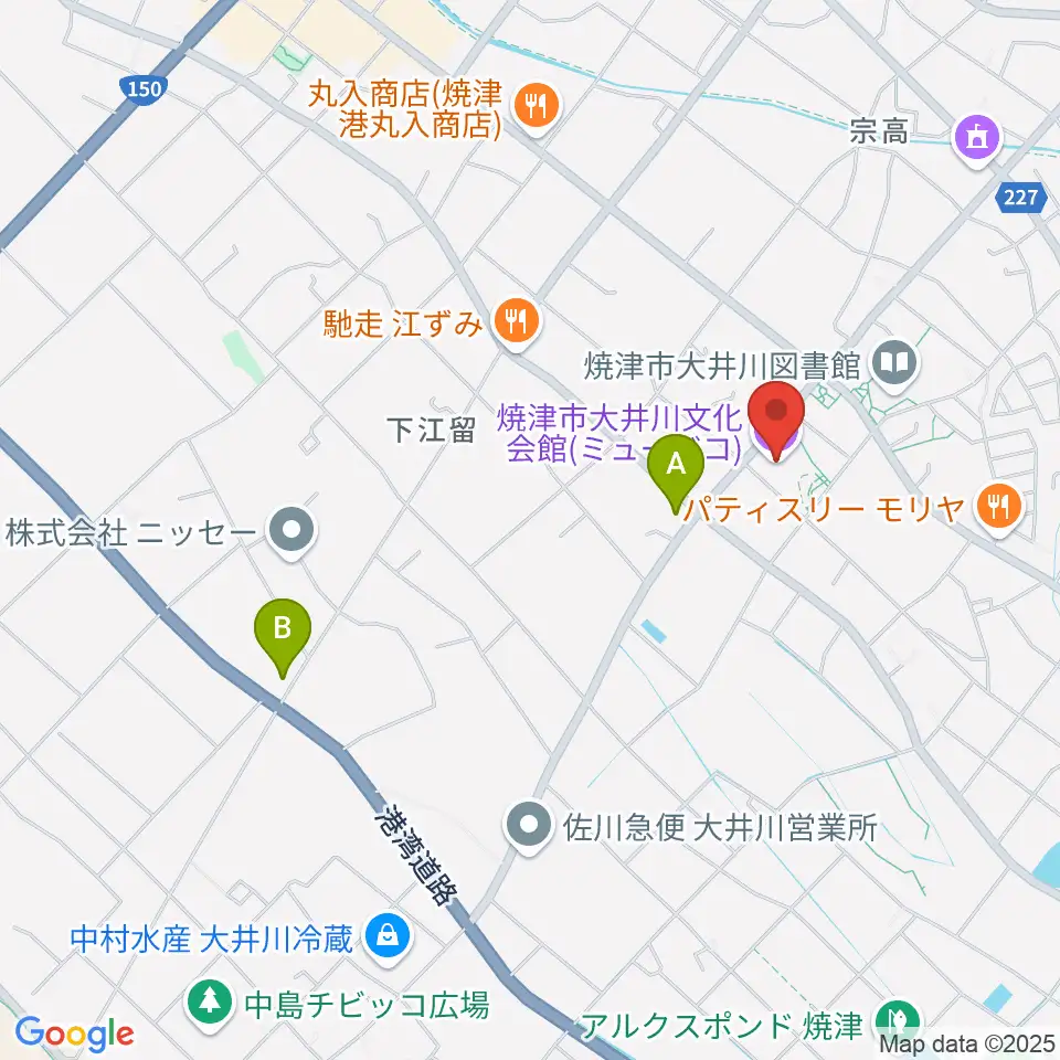 大井川文化会館ミュージコ周辺のコンビニエンスストア一覧地図