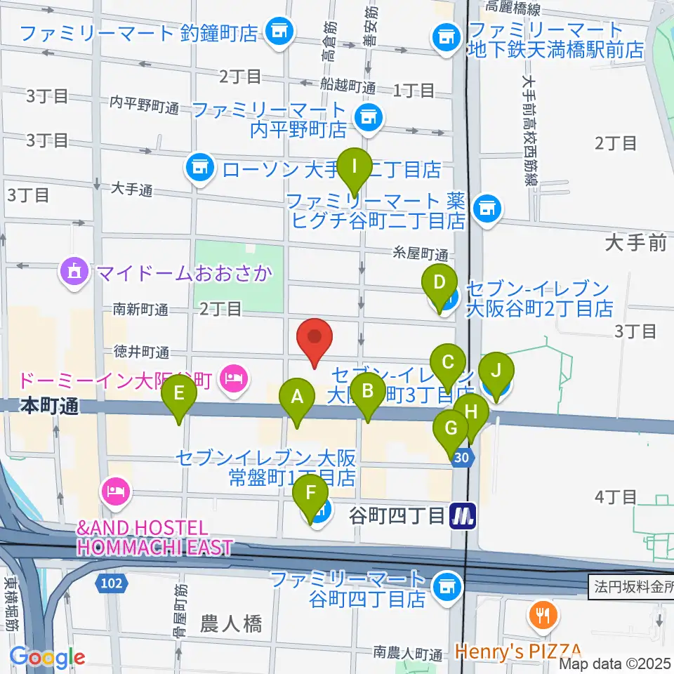 山本能楽堂周辺のコンビニエンスストア一覧地図