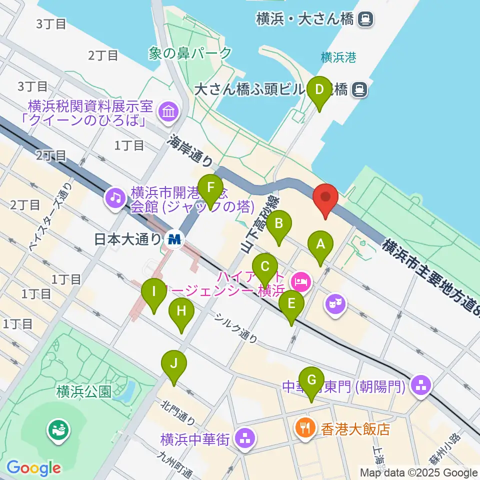 横浜産貿ホール マリネリア周辺のコンビニエンスストア一覧地図