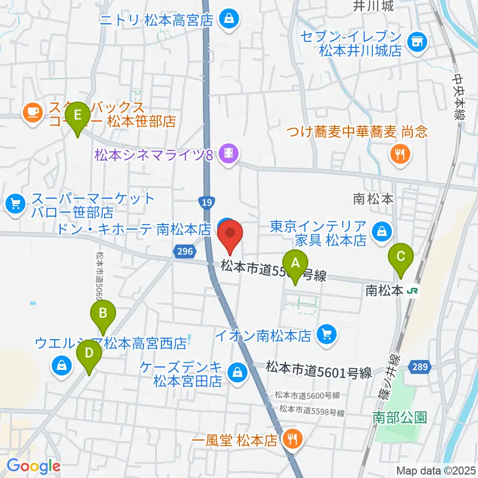 南松ホール周辺のコンビニエンスストア一覧地図