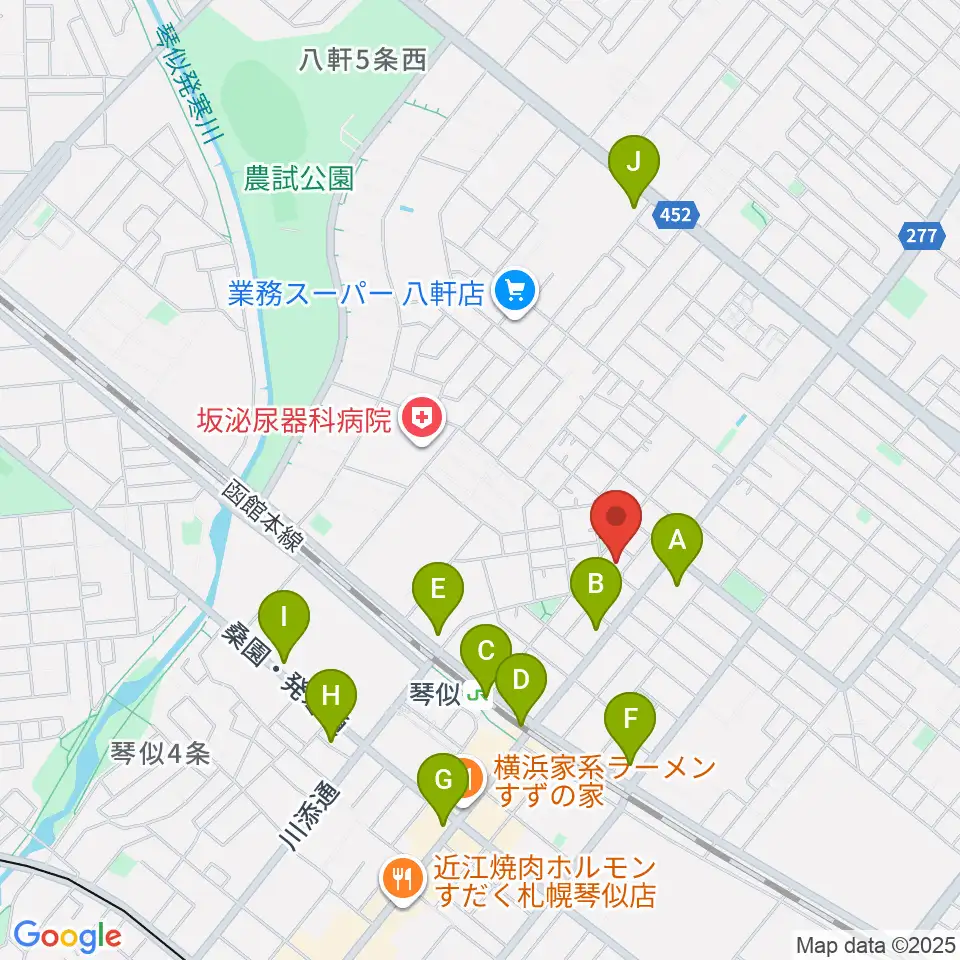 レッドベリースタジオ周辺のコンビニエンスストア一覧地図