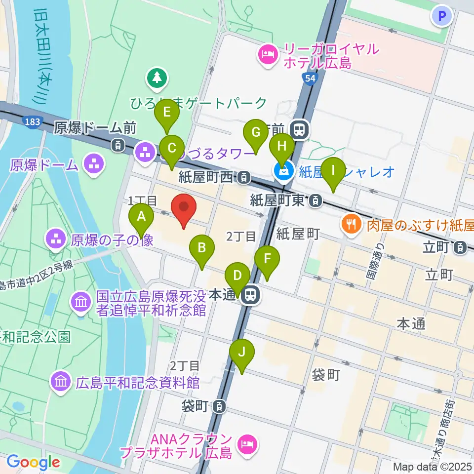 広島県民文化センター周辺のコンビニエンスストア一覧地図