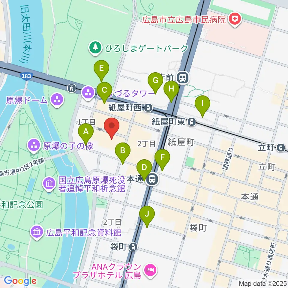 広島県民文化センター周辺のコンビニエンスストア一覧地図