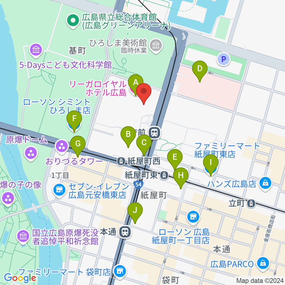 NTTクレドホール周辺のコンビニエンスストア一覧地図