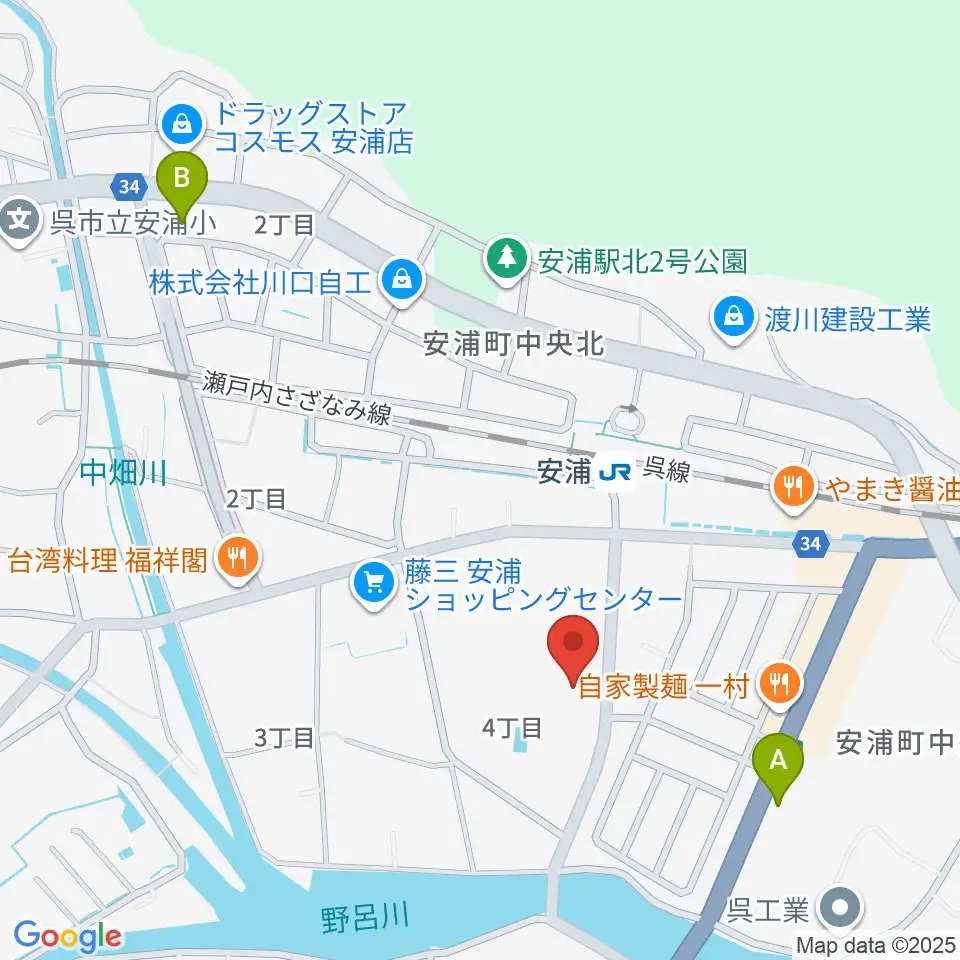 安浦まちづくりセンター周辺のコンビニエンスストア一覧地図