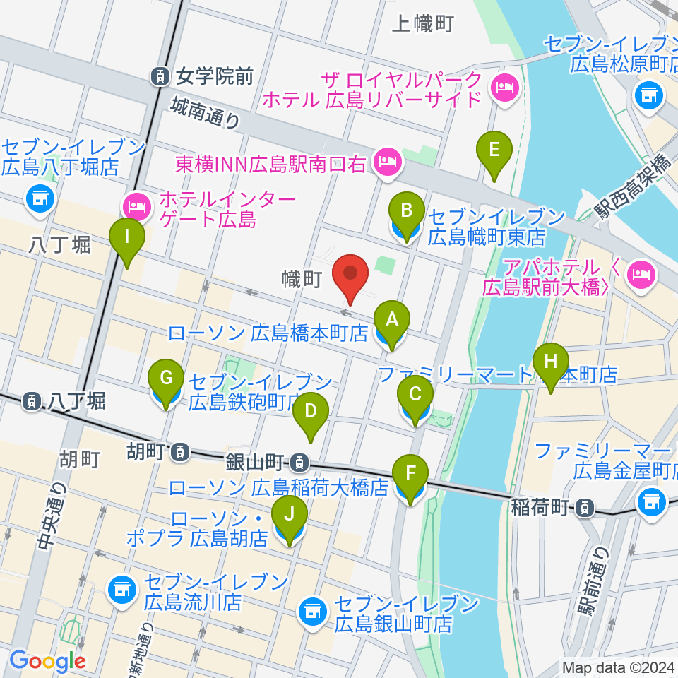 エリザベト音楽大学セシリアホール周辺のコンビニエンスストア一覧地図