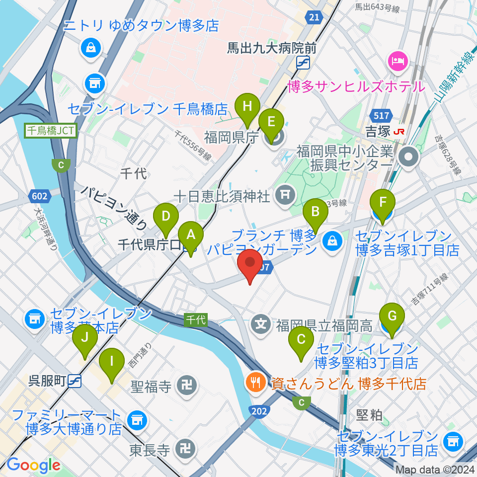 パピオビールーム周辺のコンビニエンスストア一覧地図