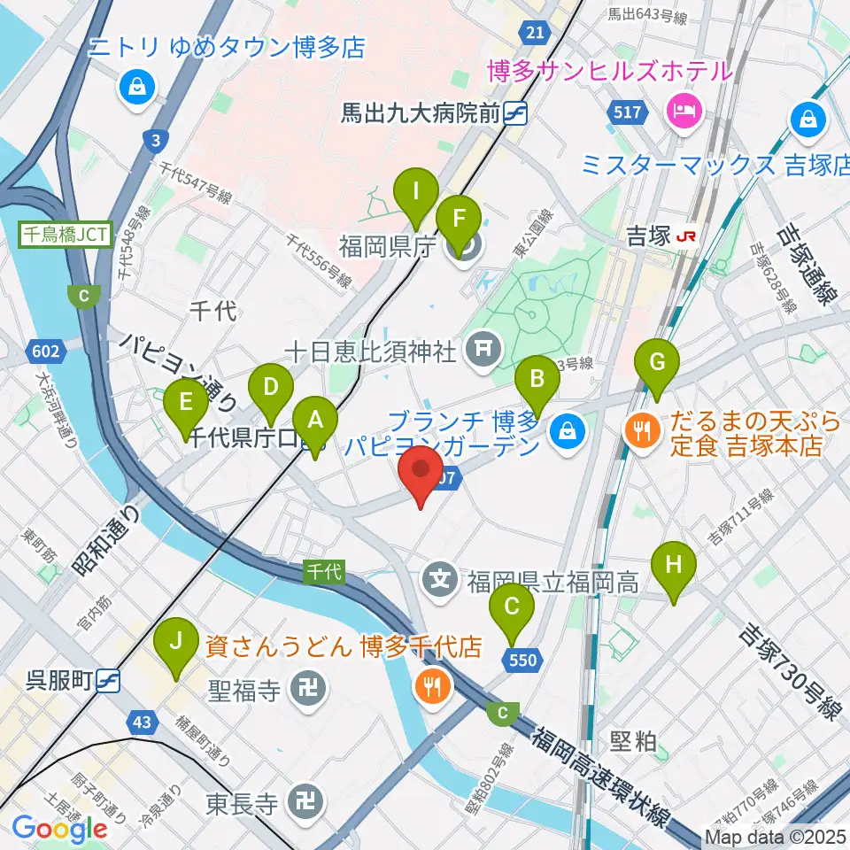 パピオビールーム周辺のコンビニエンスストア一覧地図