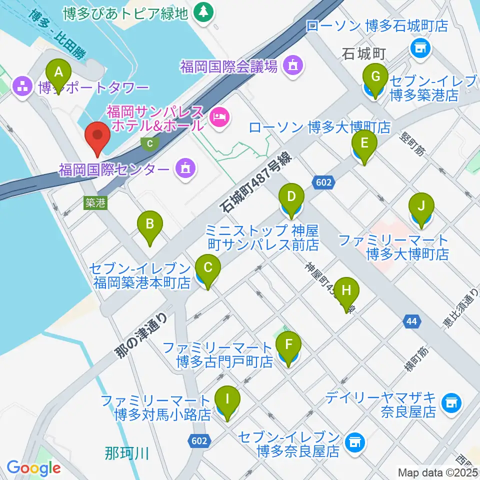 ベイサイドライブホール周辺のコンビニエンスストア一覧地図