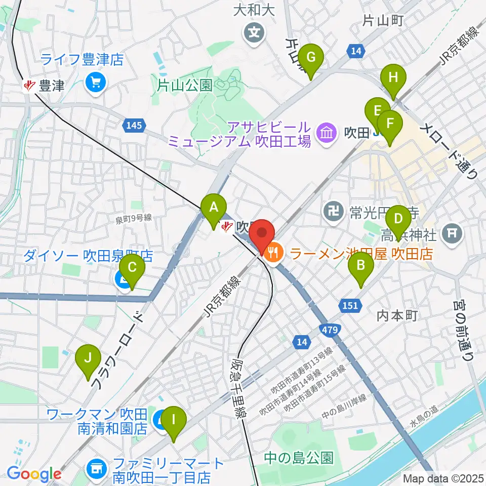 エコー音楽室周辺のコンビニエンスストア一覧地図