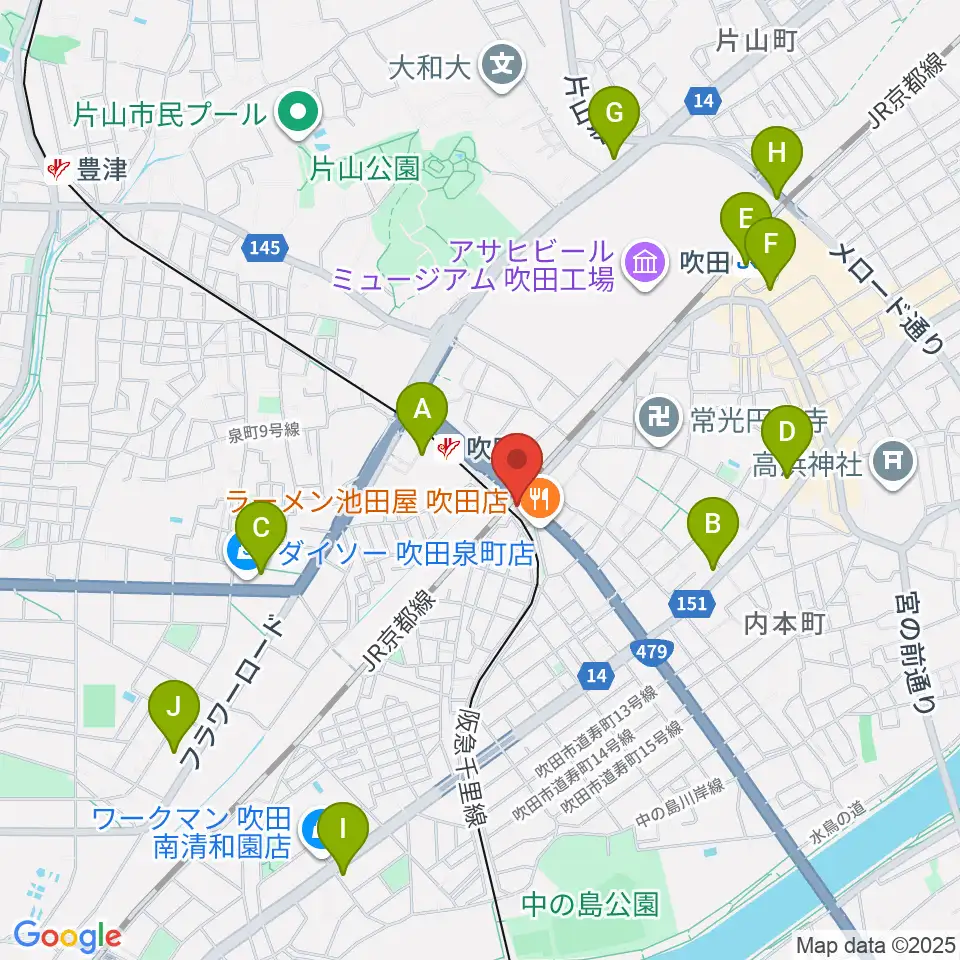 エコー音楽室周辺のコンビニエンスストア一覧地図