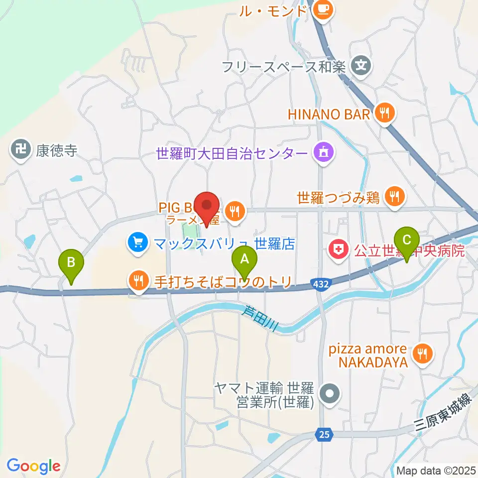 せら文化センター パストラルホール周辺のコンビニエンスストア一覧地図