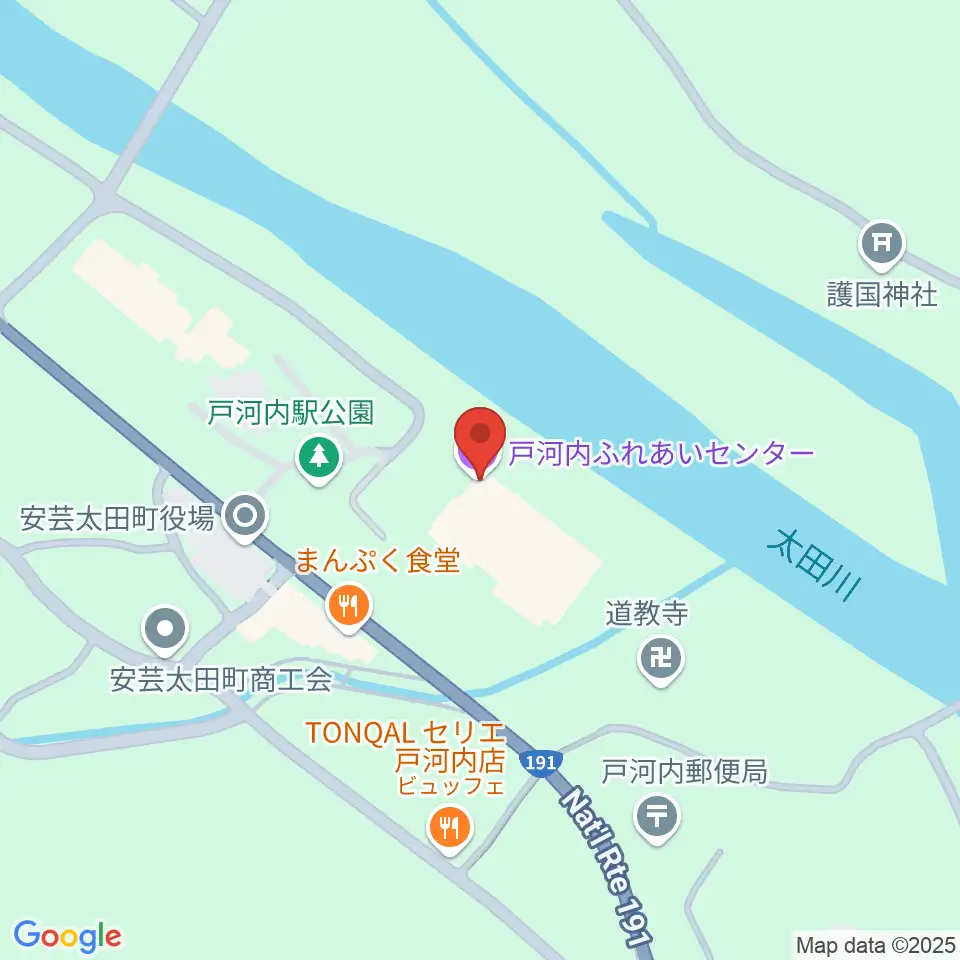 戸河内ふれあいセンター周辺のコンビニエンスストア一覧地図
