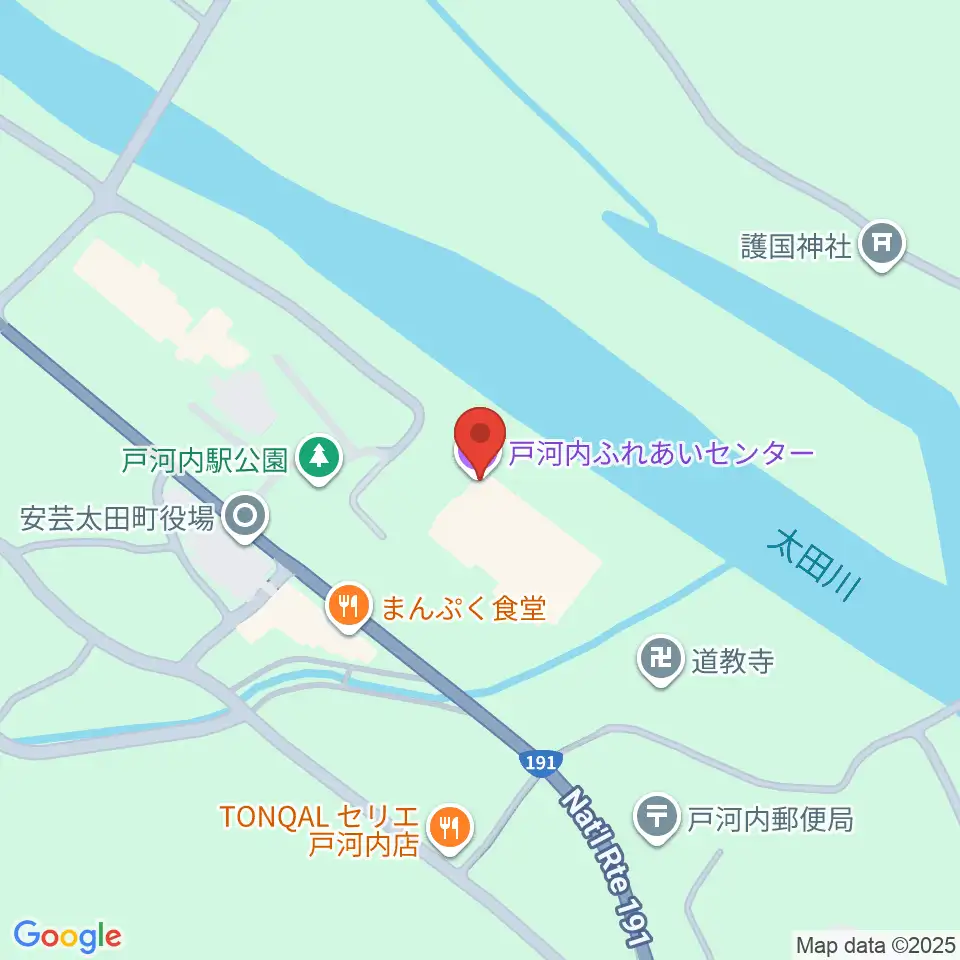 戸河内ふれあいセンター周辺のコンビニエンスストア一覧地図