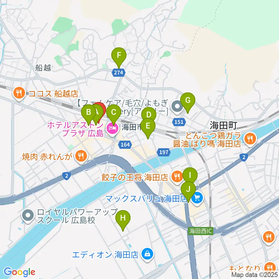 安芸区民文化センター周辺のコンビニエンスストア一覧地図