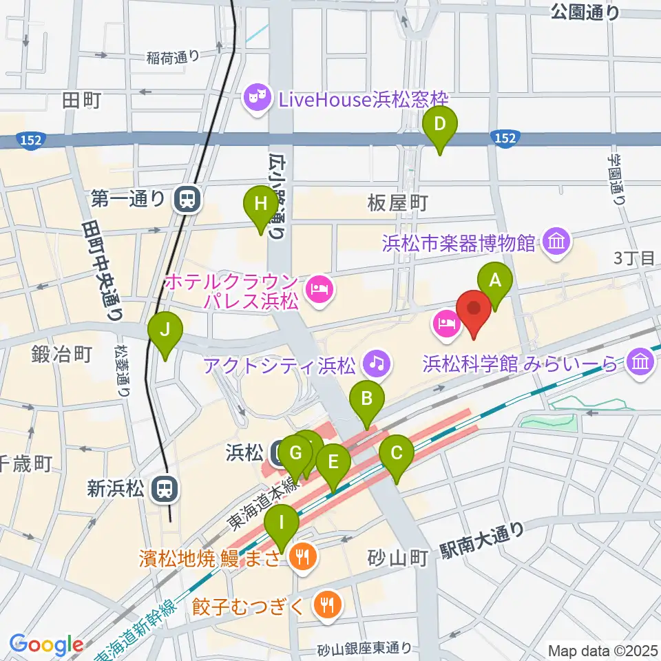 NHK文化センター浜松教室周辺のコンビニエンスストア一覧地図