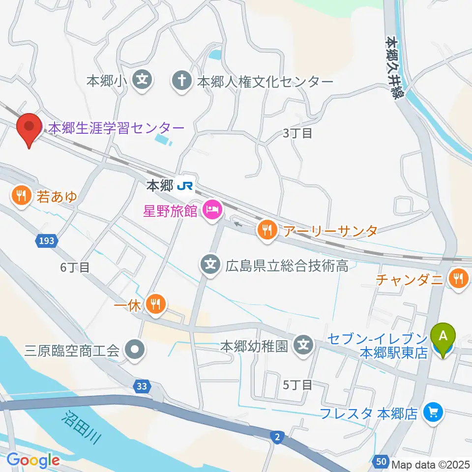 本郷生涯学習センター にいたかホール周辺のコンビニエンスストア一覧地図