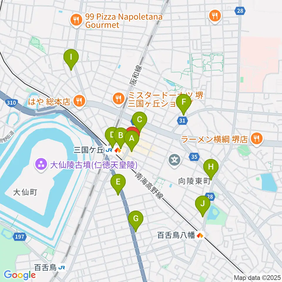 三国ヶ丘FUZZ(ファズ)周辺のコンビニエンスストア一覧地図
