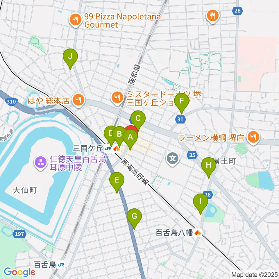 三国ヶ丘FUZZ周辺のコンビニエンスストア一覧地図