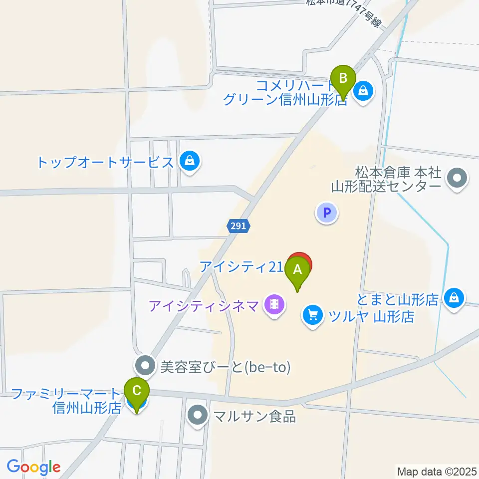 NHK文化センター 松本・iCITY21教室周辺のコンビニエンスストア一覧地図