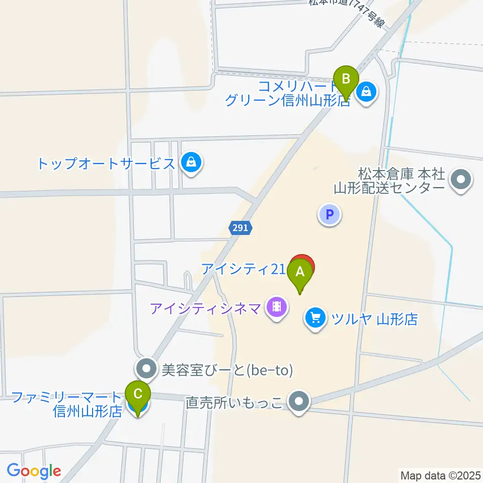 NHK文化センター 松本・iCITY21教室周辺のコンビニエンスストア一覧地図