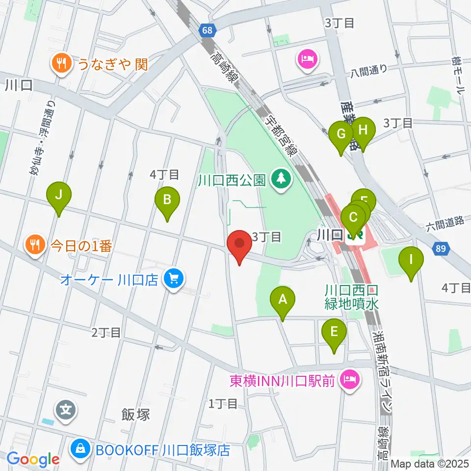よみうりカルチャー川口周辺のコンビニエンスストア一覧地図