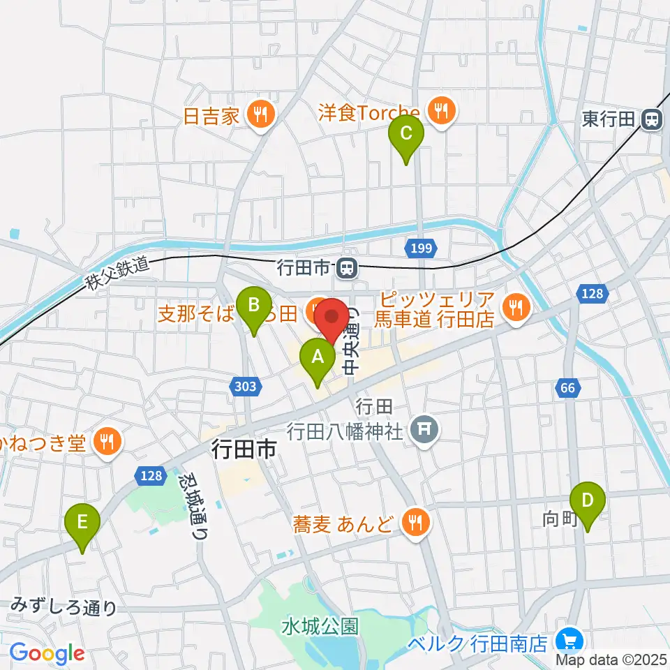 ぺぺタスギター教室 埼玉・行田教室周辺のコンビニエンスストア一覧地図