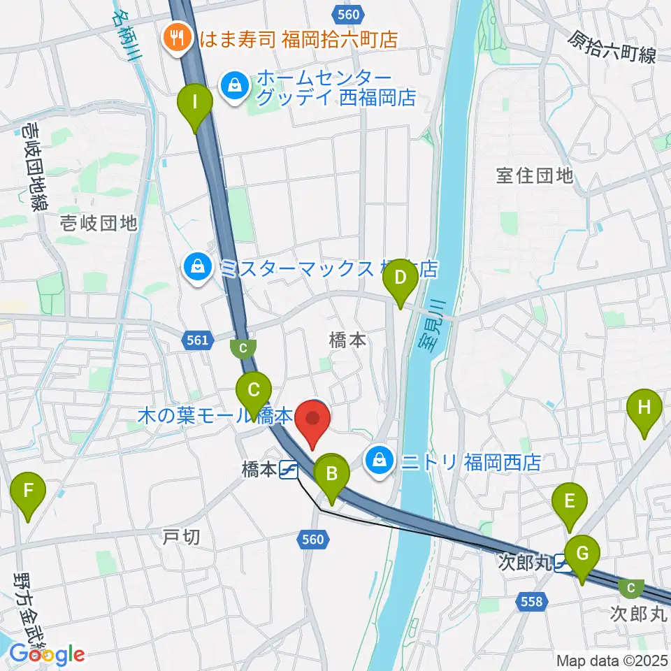 JEUGIAカルチャーセンター 木の葉モール橋本周辺のコンビニエンスストア一覧地図