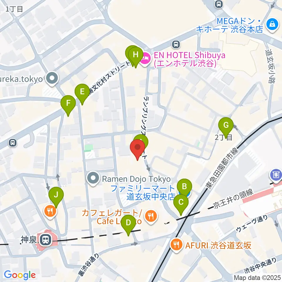 渋谷7th FLOOR周辺のコンビニエンスストア一覧地図