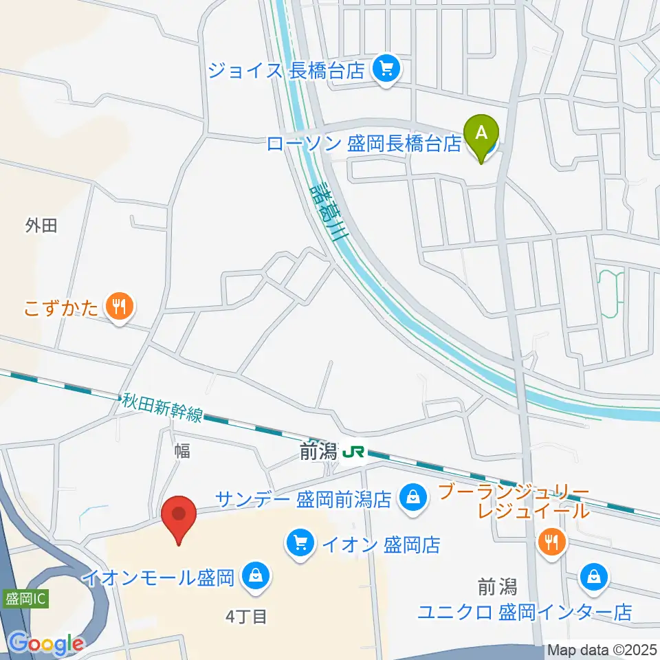 タワーレコード盛岡店周辺のコンビニエンスストア一覧地図