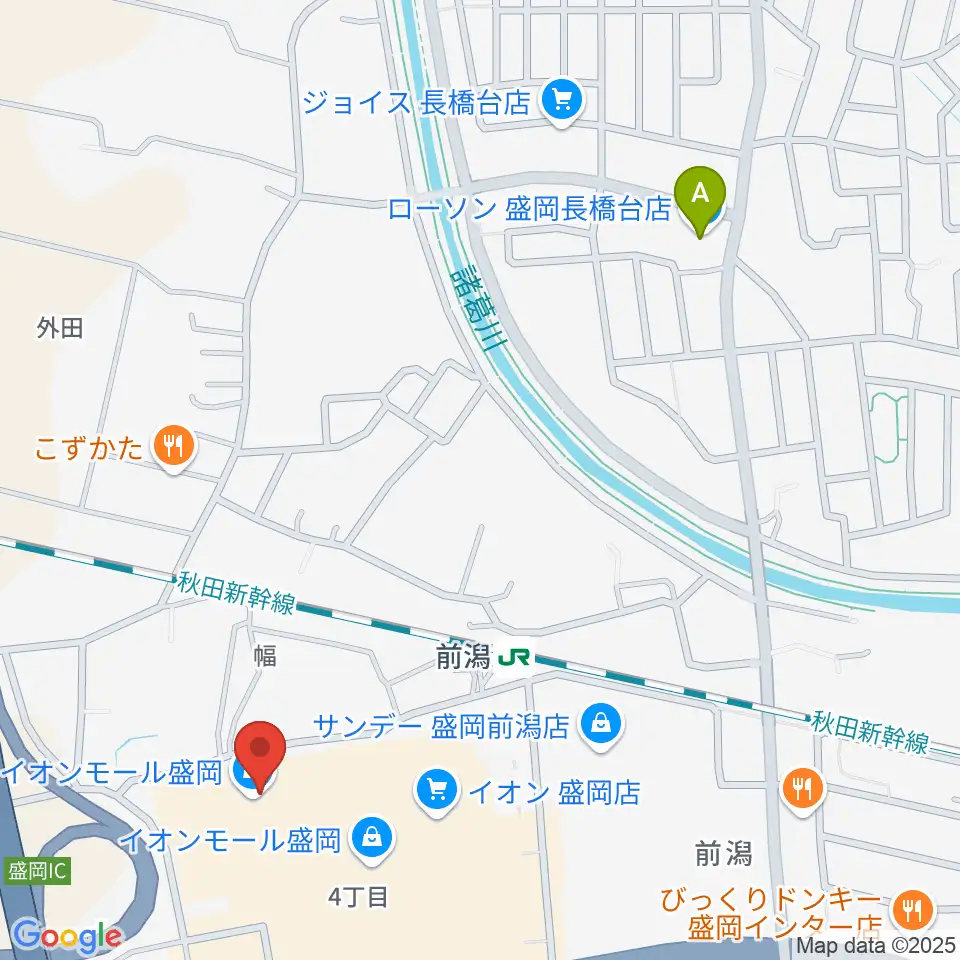 タワーレコード盛岡店周辺のコンビニエンスストア一覧地図