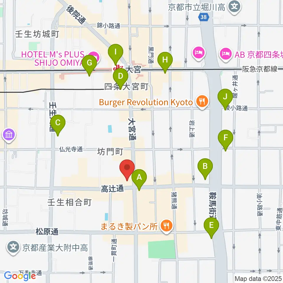 京都 夜想周辺のコンビニエンスストア一覧地図