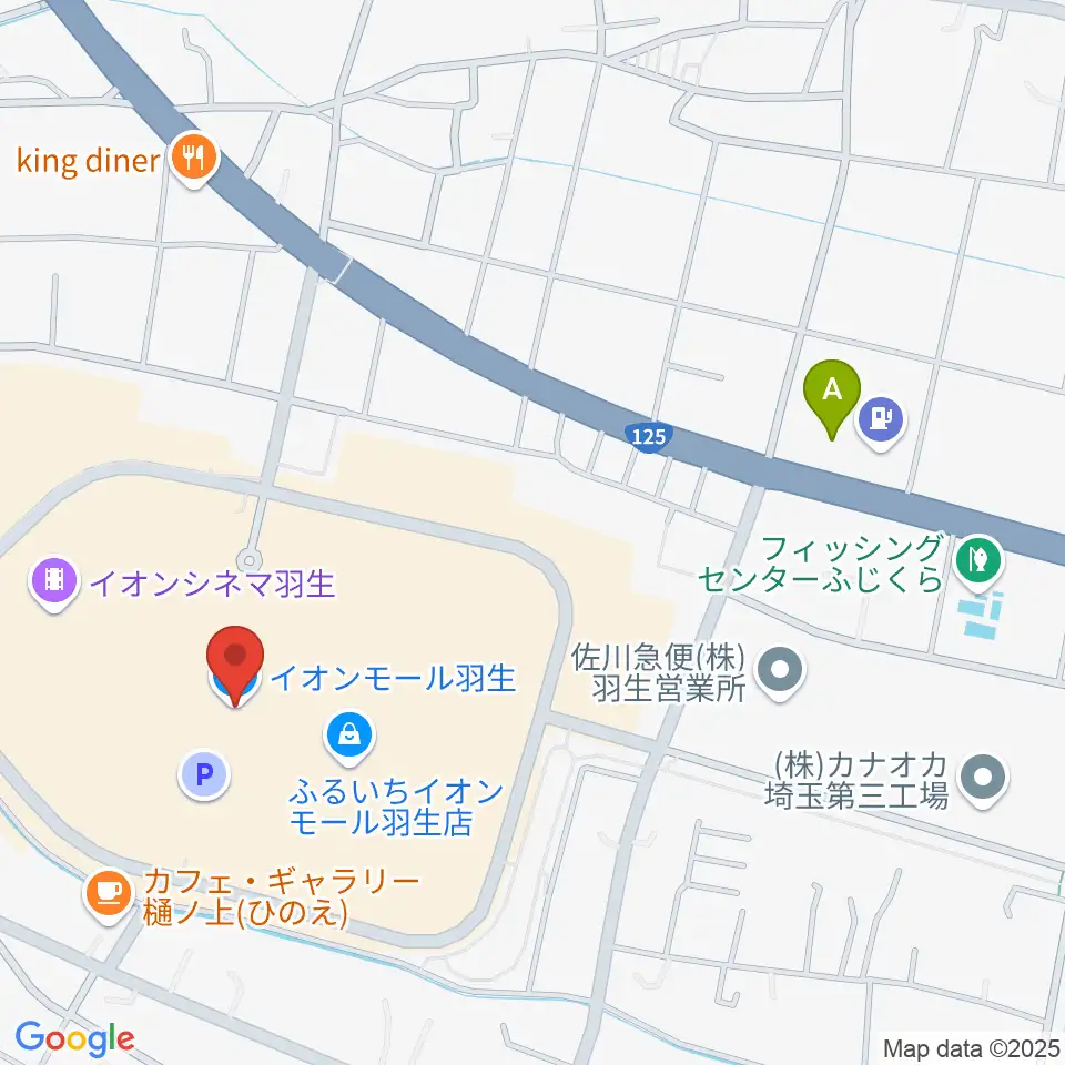 JEUGIAカルチャーセンター イオンモール羽生周辺のコンビニエンスストア一覧地図