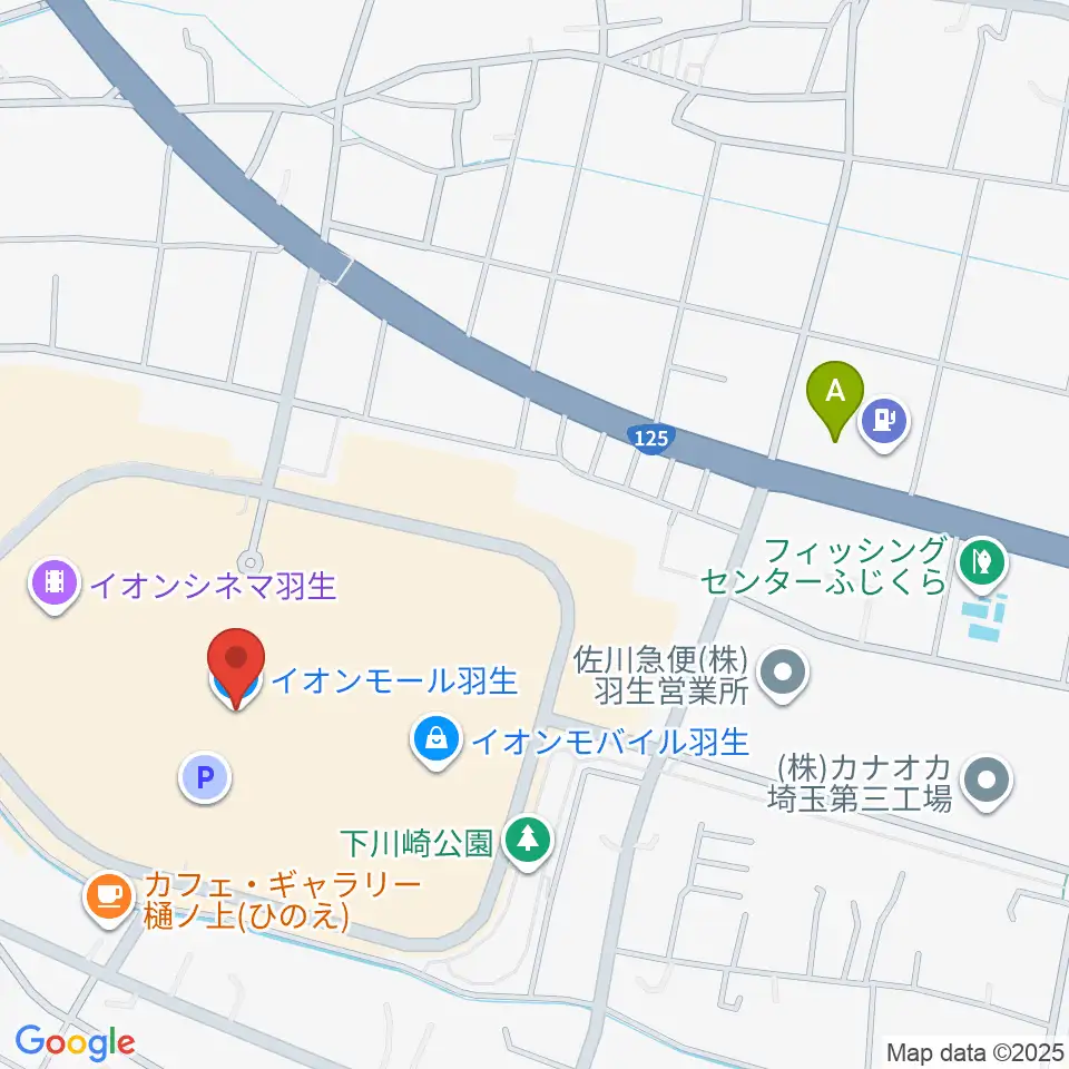 JEUGIAカルチャーセンター イオンモール羽生周辺のコンビニエンスストア一覧地図