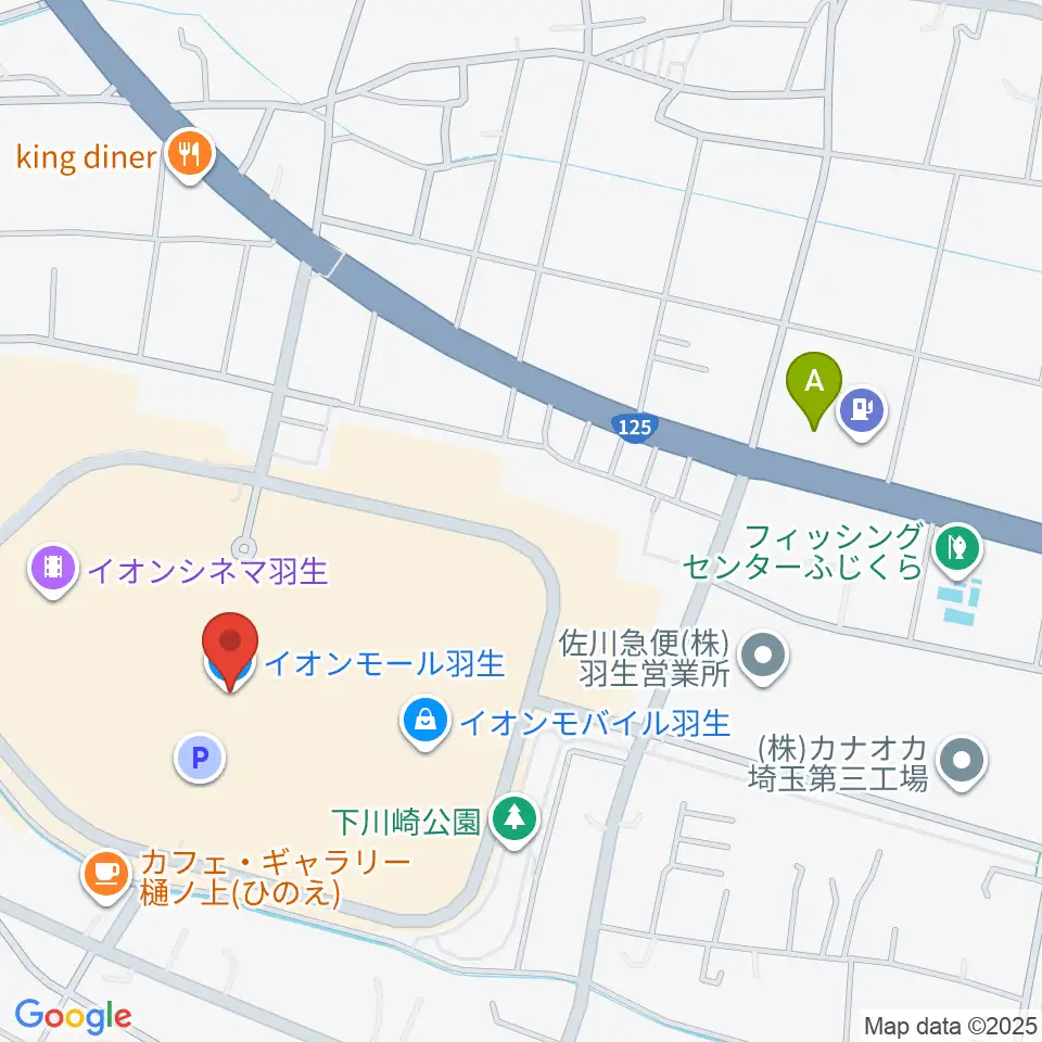 JEUGIAカルチャーセンター イオンモール羽生周辺のコンビニエンスストア一覧地図