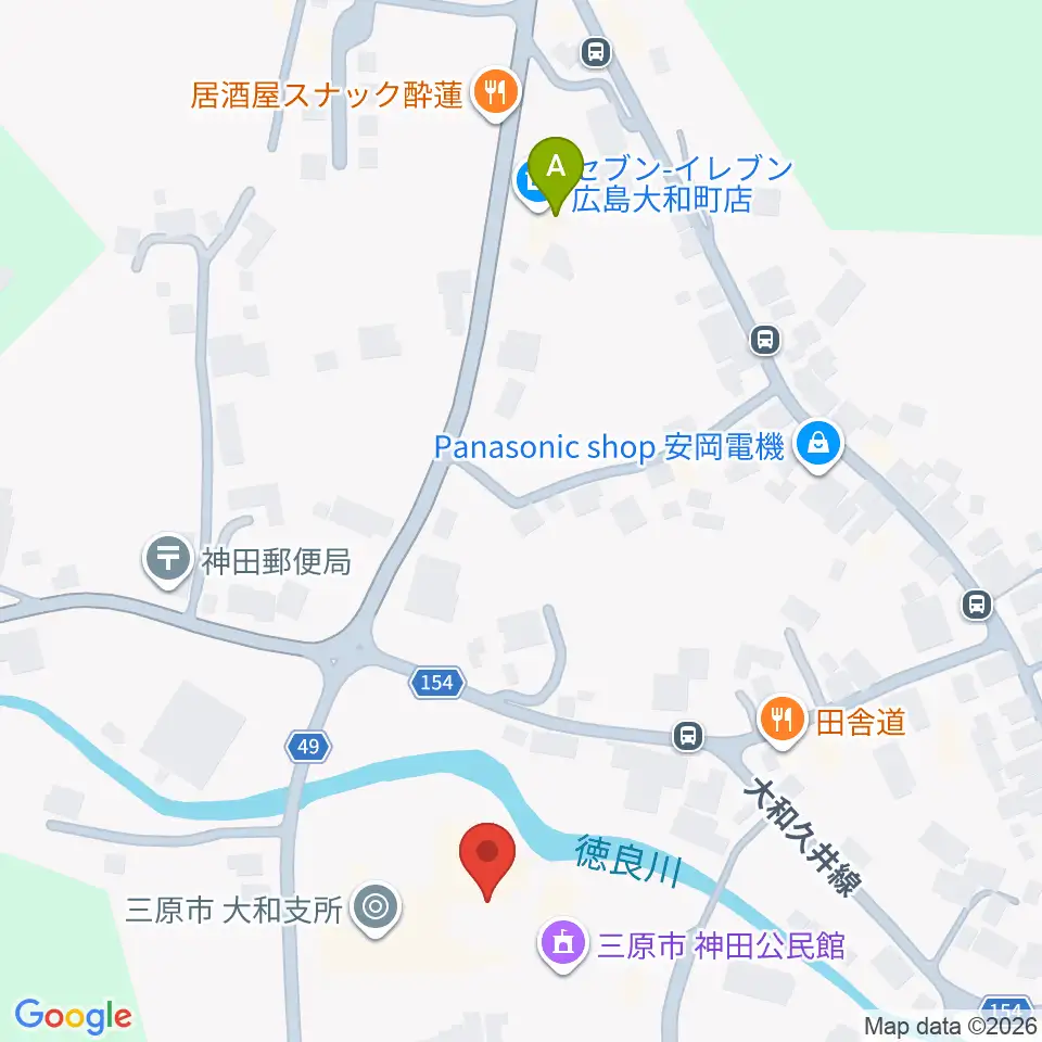 三原市大和文化センター クレオホール 周辺のコンビニエンスストア一覧マップ