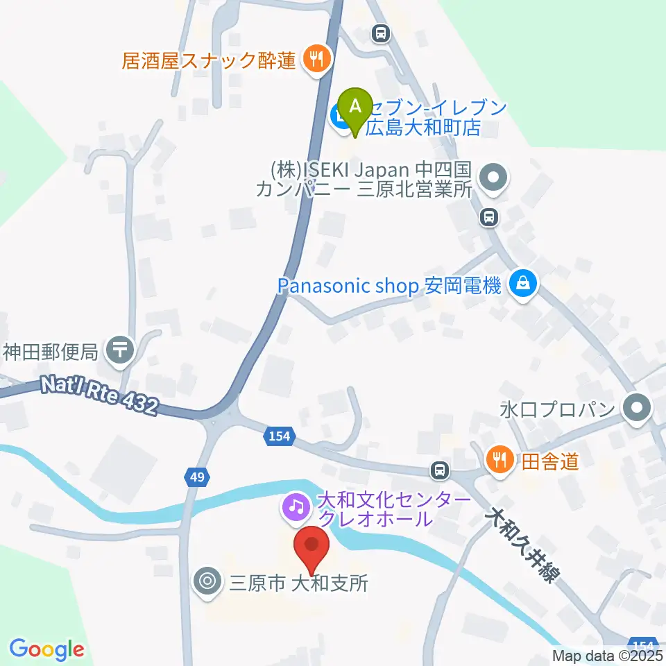 大和文化センター クレオホール周辺のコンビニエンスストア一覧地図