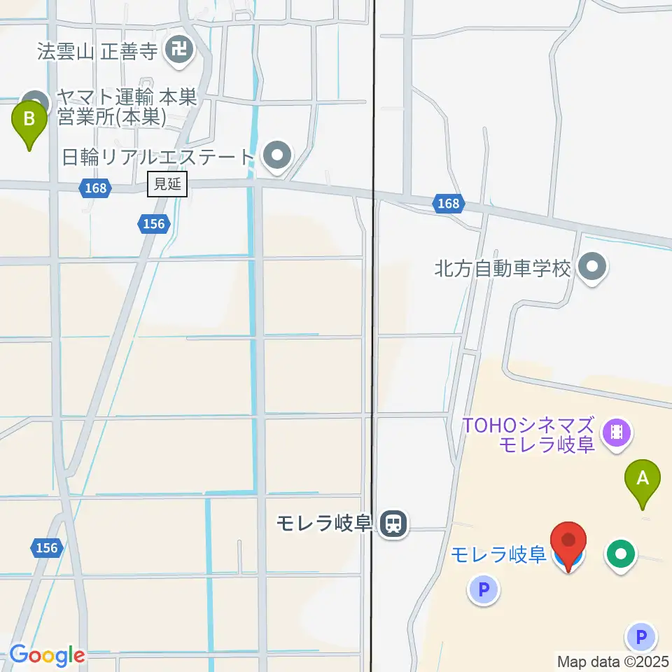 タワーレコード モレラ岐阜店周辺のコンビニエンスストア一覧地図