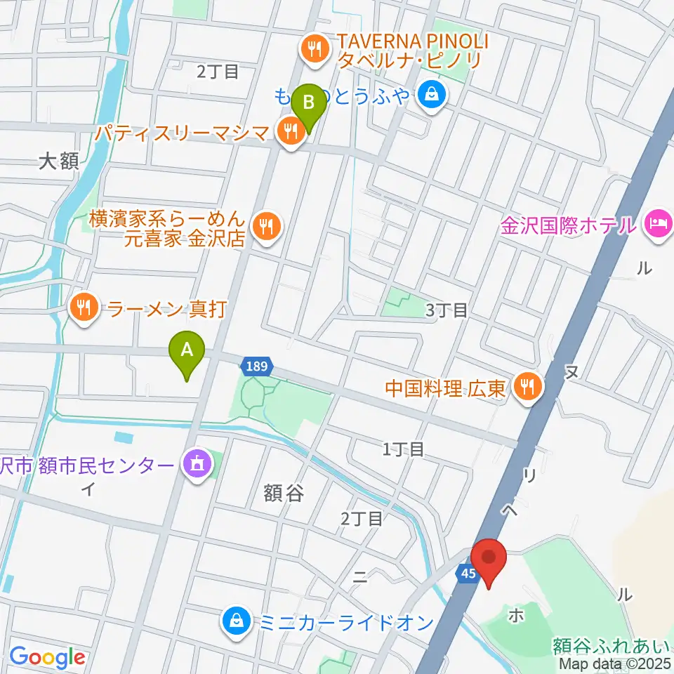 北國新聞文化センター 金沢南スタジオ周辺のコンビニエンスストア一覧地図