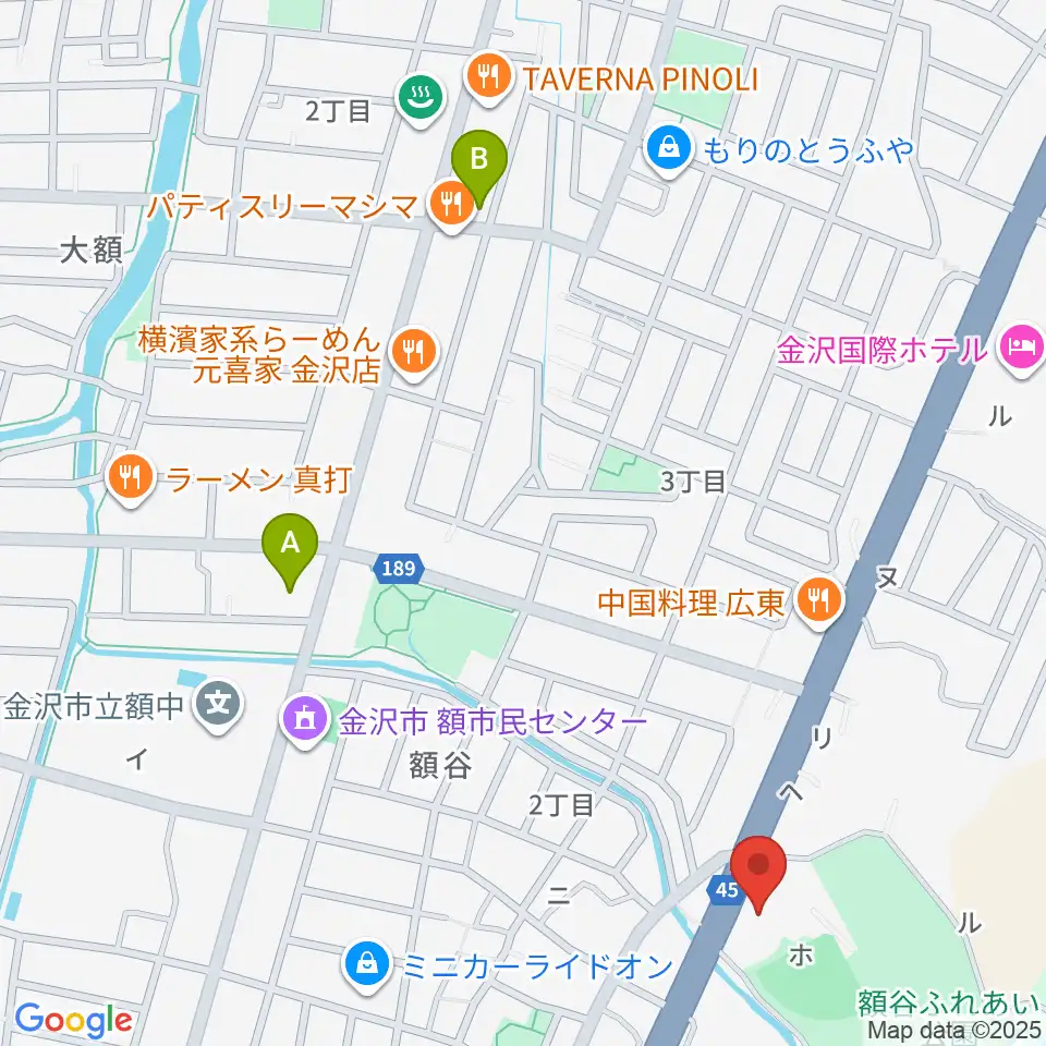 北國新聞文化センター 金沢南スタジオ周辺のコンビニエンスストア一覧地図