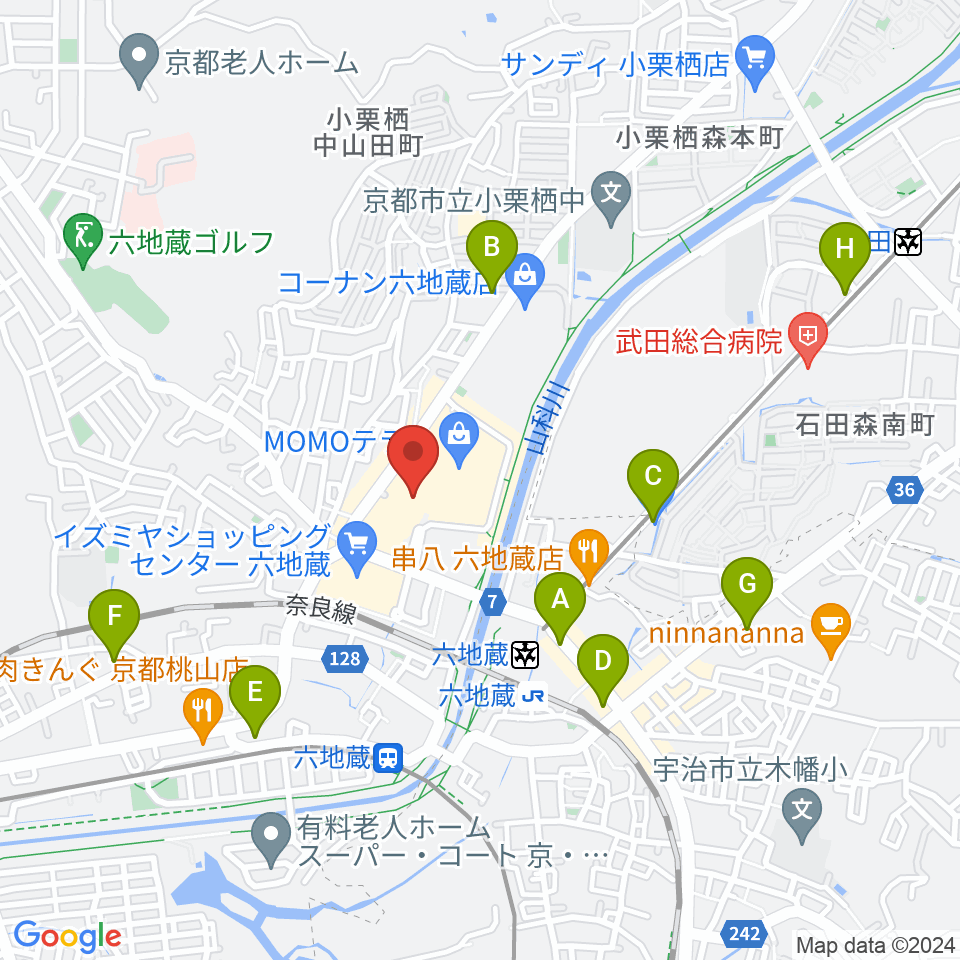 JEUGIAカルチャーセンター MOMOテラス周辺のコンビニエンスストア一覧地図