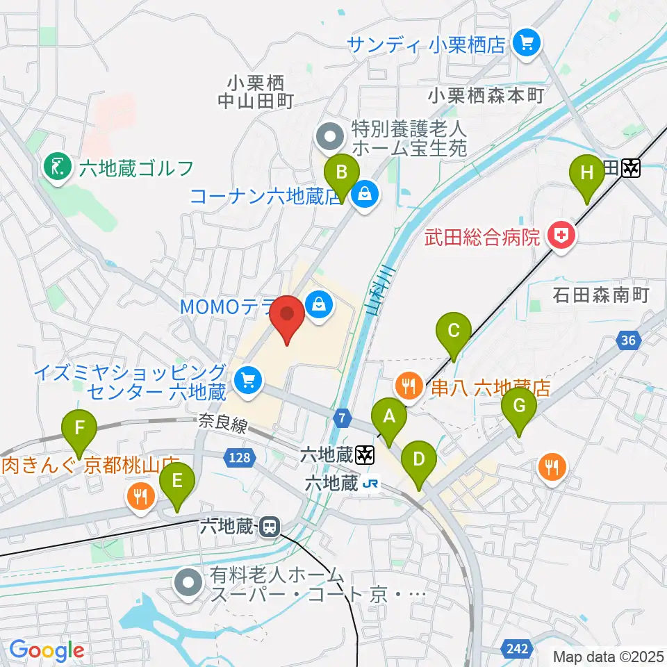 JEUGIAカルチャーセンター MOMOテラス周辺のコンビニエンスストア一覧地図