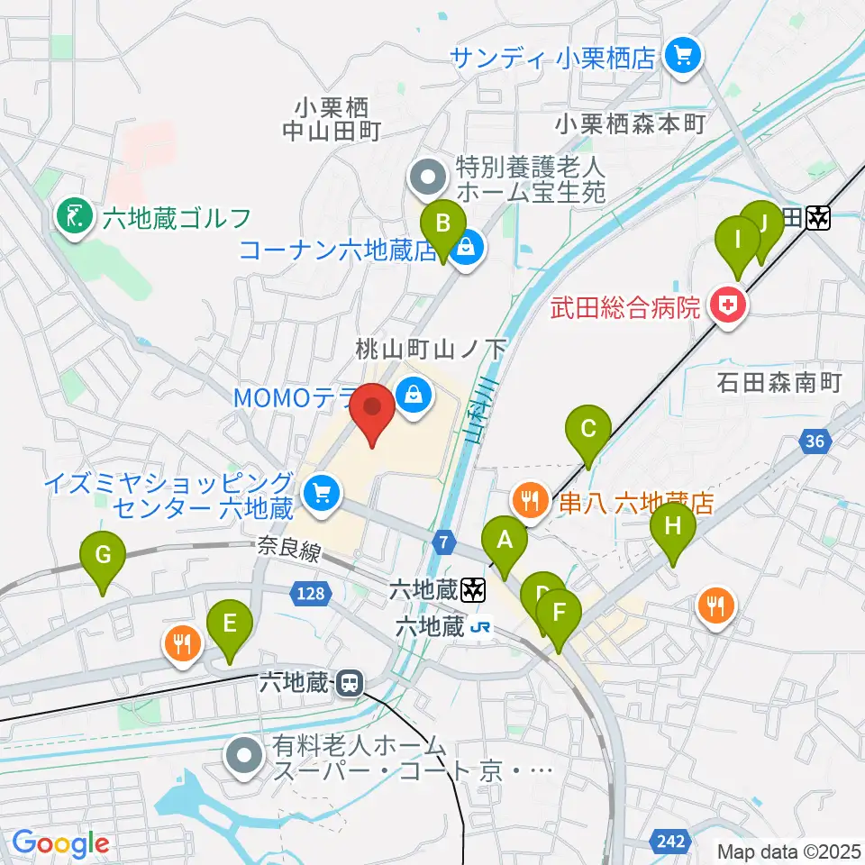 JEUGIAカルチャーセンター MOMOテラス周辺のコンビニエンスストア一覧地図