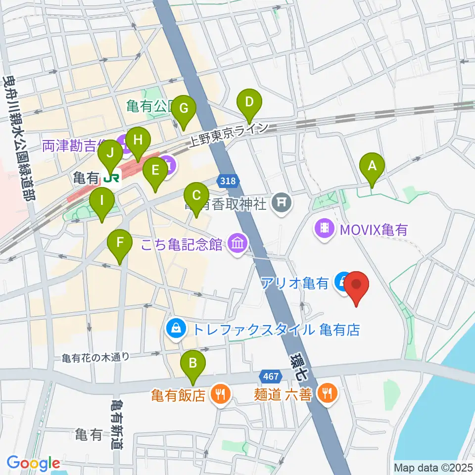 セブンカルチャークラブ亀有周辺のコンビニエンスストア一覧地図